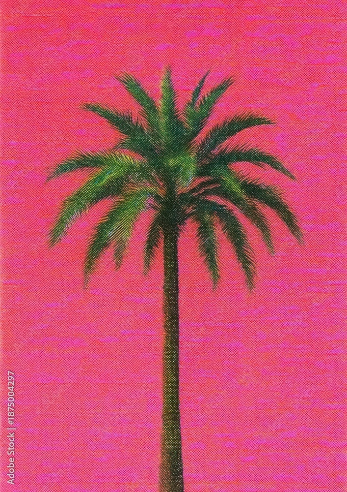 Fototapeta premium Vibrant tropical palm design