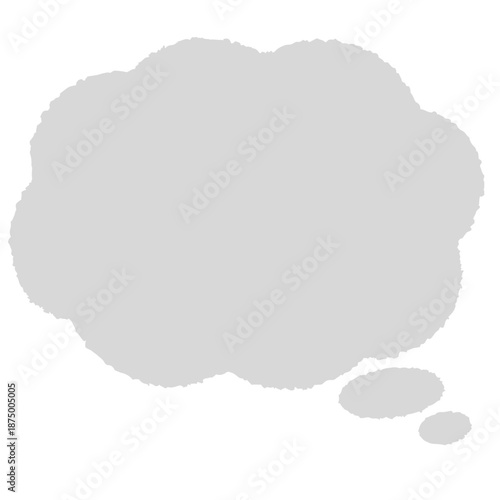 手描き風の雲型の吹き出し（線なし）