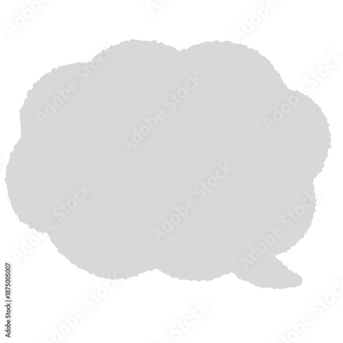 手描き風の雲型の吹き出し（線なし）