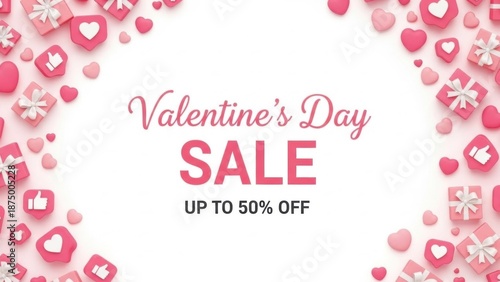 Valentine's Day sale with up to 50% off promotions