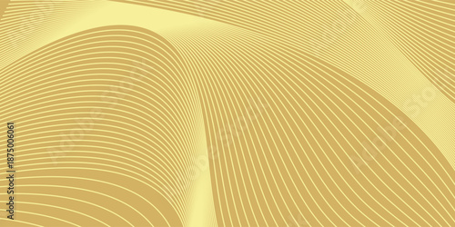 Contemporary technology cover design set. Luxury gold background line pattern (guilloche curves). Premium golden vector tech backdrop for business template, digital certificate