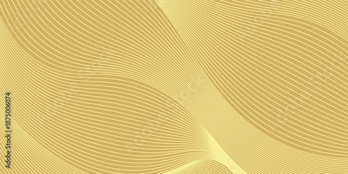 Contemporary technology cover design set. Luxury gold background line pattern (guilloche curves). Premium golden vector tech backdrop for business template, digital certificate
