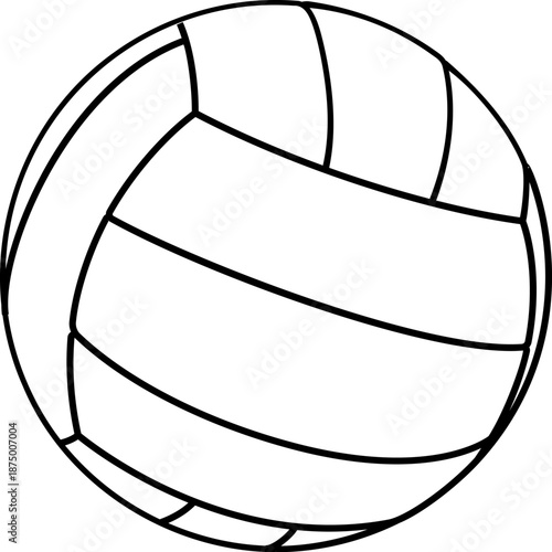 A volleyball ball isolated icon cartoon illustration