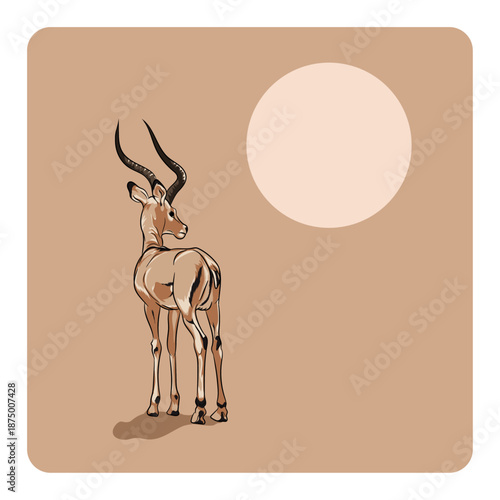 Reindeer Frame   Vector 
