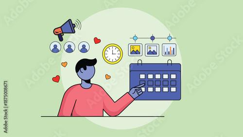 Social Media Content Posting Frequency and Calendar Planning Strategy for Brand Promotion, Audience Reach, and Engagement Optimization