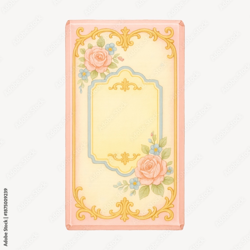 Obraz premium Elegant floral vintage card design.