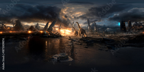 Wallpaper Mural Desolated world v4 8K VR 360 Equirectangular Spherical Panorama Torontodigital.ca