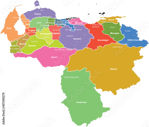 Venezuela map country map venezuela cities name map 