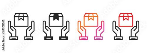 project delivery icon collection with multiple styles