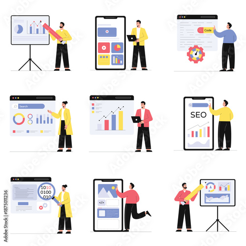 SEO Vector Illustration Set 1