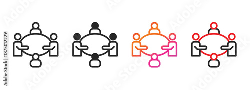 meeting icon collection with multiple styles