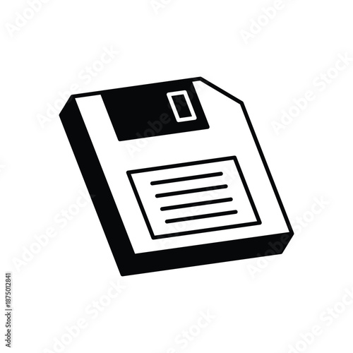Floppy icon clean and modern vector illustration