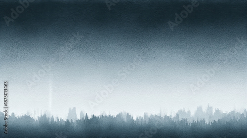 Moody smoky blue and graphite watercolor gradient with soft foggy textures creating an abstract atmospheric background for modern design
