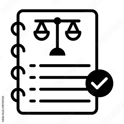 Ethical Policy Icon Mixed Style Vector Illustration