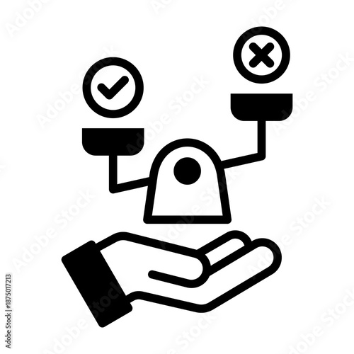 Moral Icon Mixed Style Vector Illustration