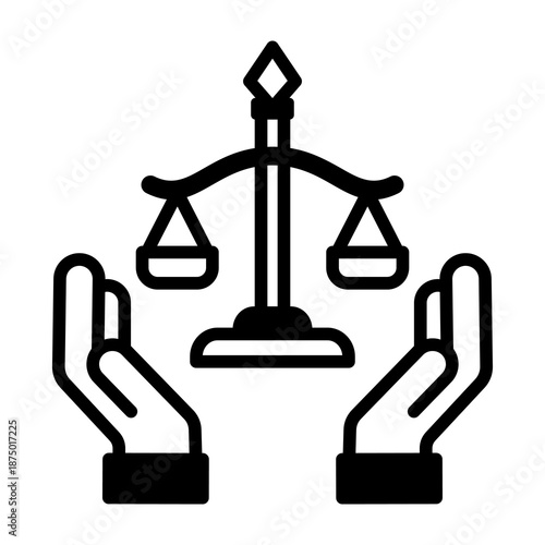 Fairness Icon Mixed Style Vector Illustration