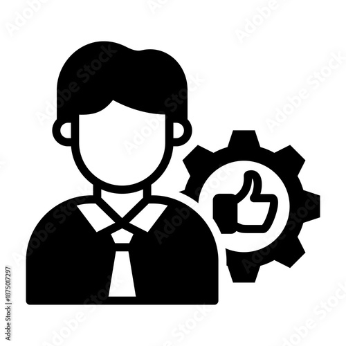 Business Ethics Icon Mixed Style Vector Illustration