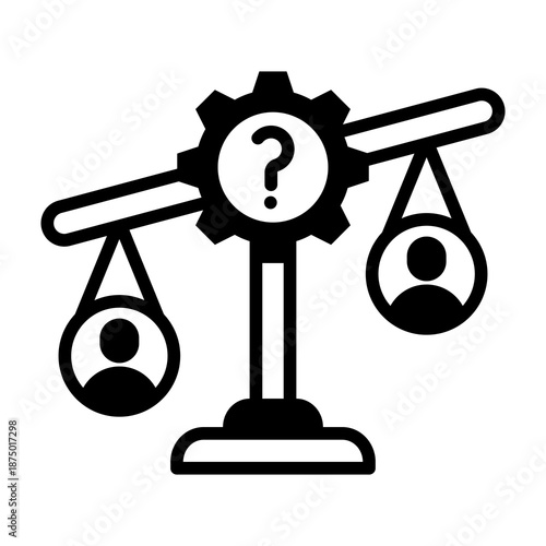 Bias Icon Mixed Style Vector Illustration