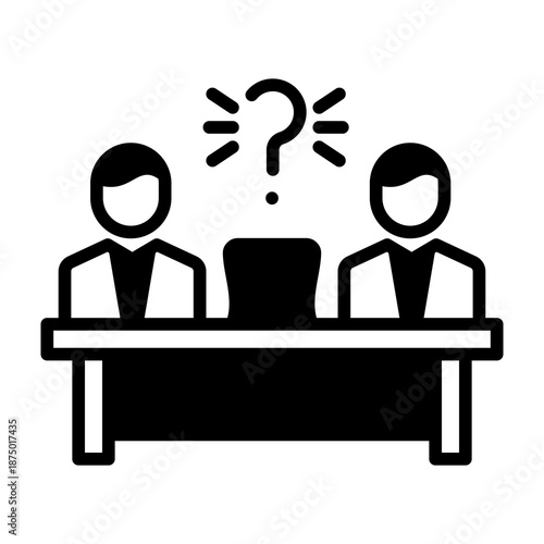 Absence Icon Mixed Style Vector Illustration