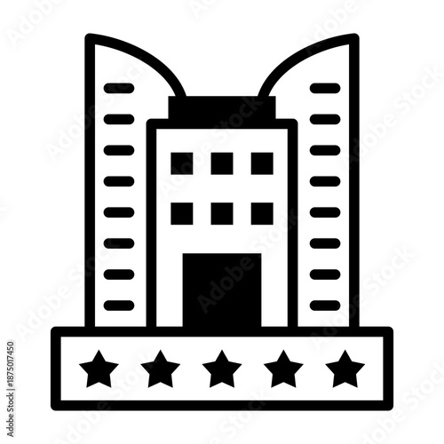 Corporate Reputation Icon Mixed Style Vector Illustration