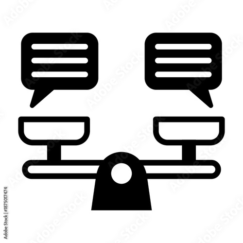 Ethical Communication Icon Mixed Style Vector Illustration