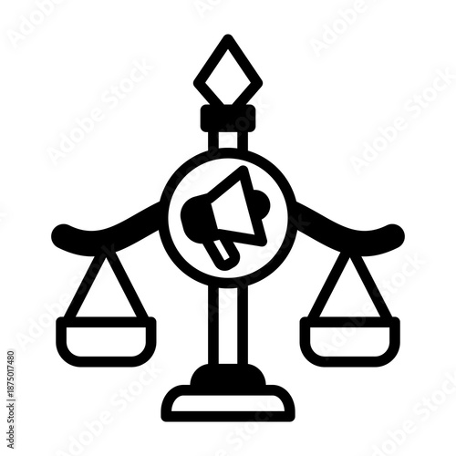 Ethical Marketing Icon Mixed Style Vector Illustration