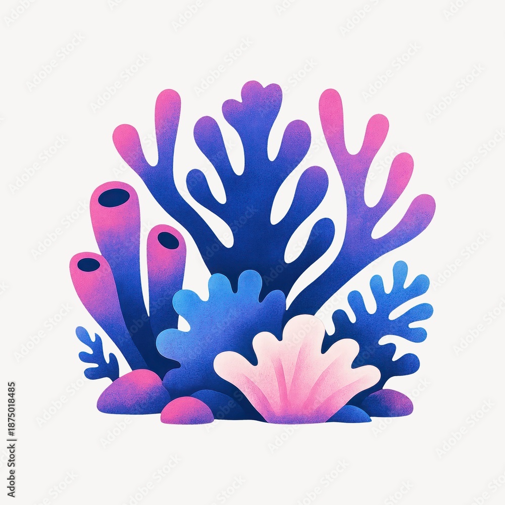 Naklejka premium Colorful abstract coral illustration
