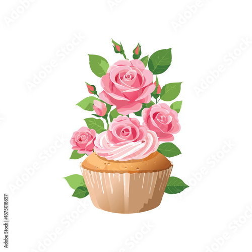A beautiful arrangement of pink rose blossoms in a basket creates a floral gift perfect for a Valentine wedding or romantic anniversary celebration of love and nature