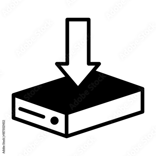 Install Driver Icon Mixed Style Vector Illustration