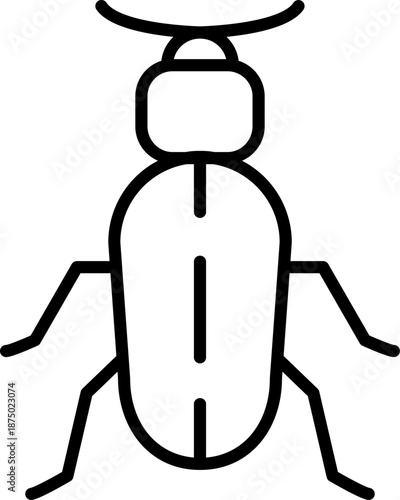 Rounded  Stroke Beetle Icon