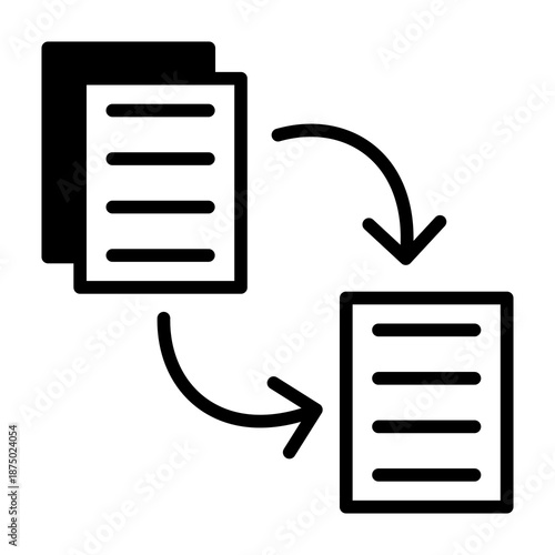 Convert Icon Mixed Style Vector Illustration