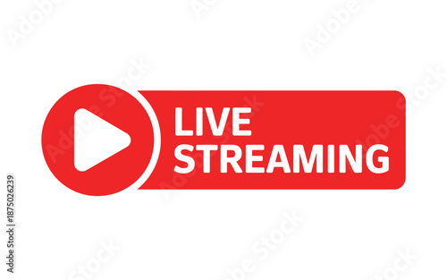 Live streaming service logo with play button