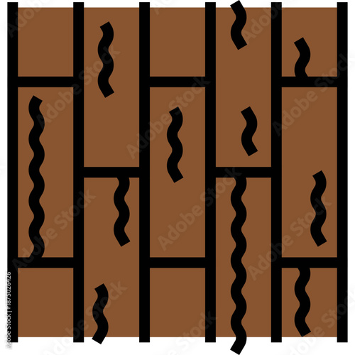 Wood flooring pattern with dark lines