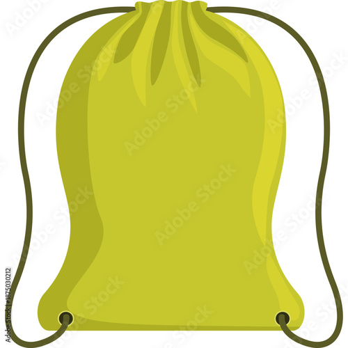Yellow Drawstring Bag Icon