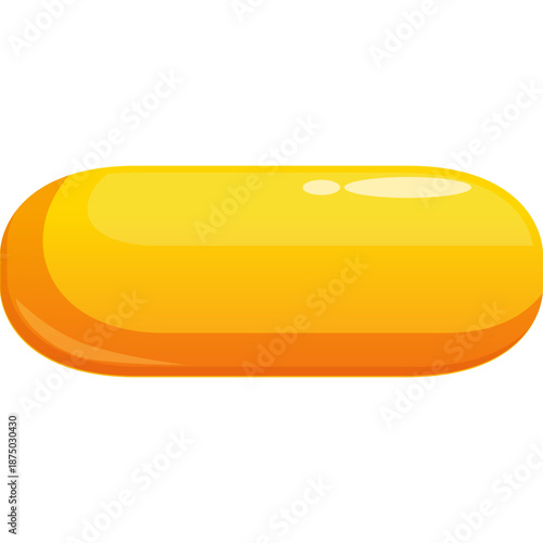 Yellow Pill Capsule Icon