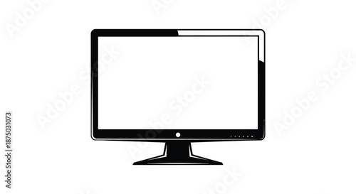 A clean modern television display presented as a striking dark black silhouette