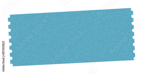 Foto Light blue textured rectangle with serrated edges resembling a vintage ticket or