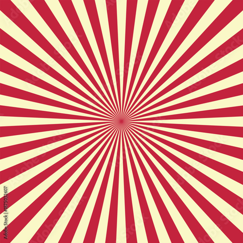 red sunburst background