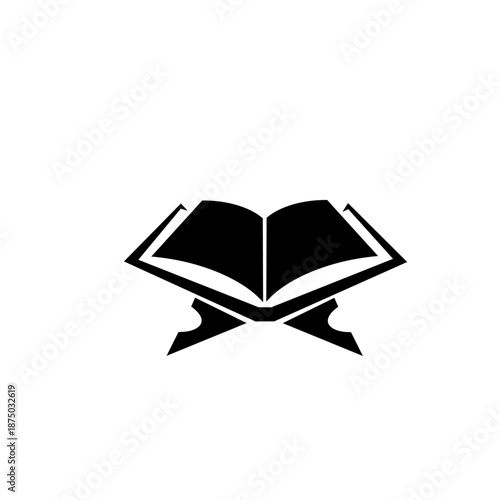 Al quran logo, Scripture logo, University logo book icons set, al quran , sun silhouette pack