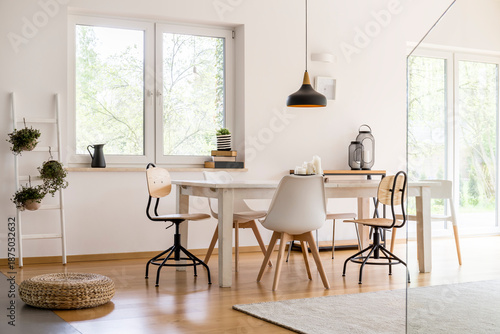 Wallpaper Mural White dining hall Torontodigital.ca