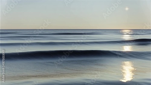 Calm ocean wave motion background, subtle movement, seamless loop