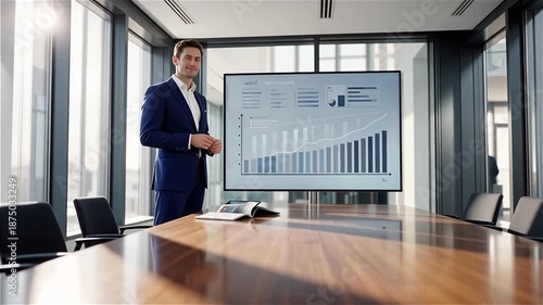 Professional presentation background animation, slow subtle motion