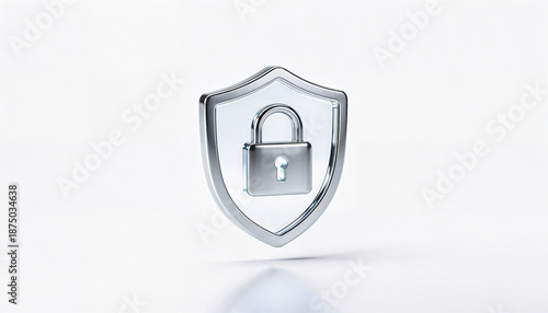 Digital Security Shield | Cyber Protection Icon | Secure Access Lock Symbol