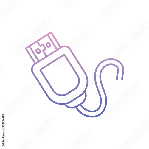 Hdmi Cable icon clean and modern vector illustration