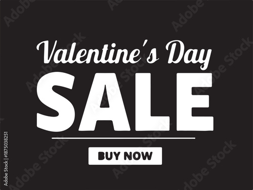  Valentine Day sale banner with buy now button