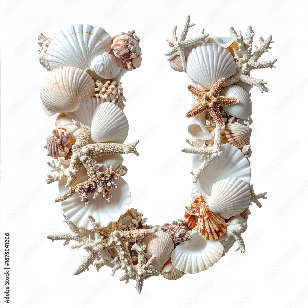 Obraz premium Seashell letter 