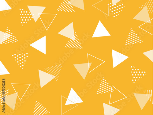 ポップな柄の三角形の背景素材