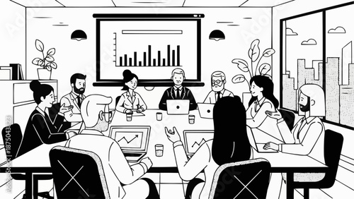 business meeting in a restaurant