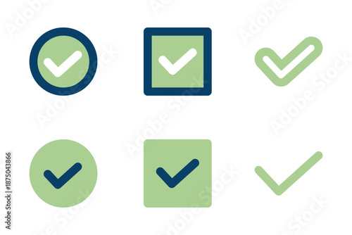 完了を示すチェックアイコンセット