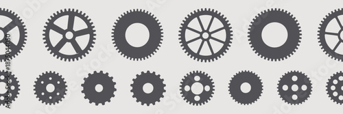 A Collection of Various Dark Blue Gears with Different and Sizes mechanical circular